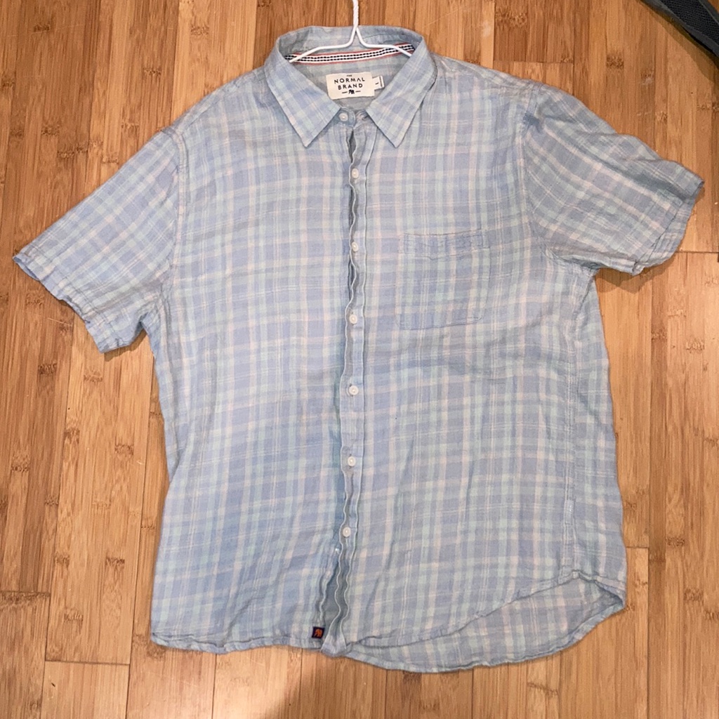 The Normal Brand Short Sleeve Button Up Shirt Size L
